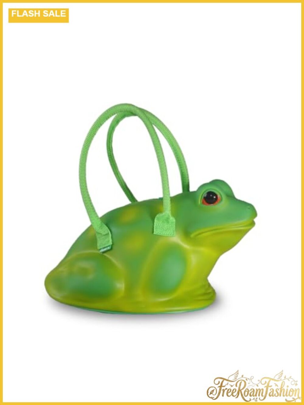 Novelty Green Frog Rubber Handbag Tote Purse Funny Statement Bag